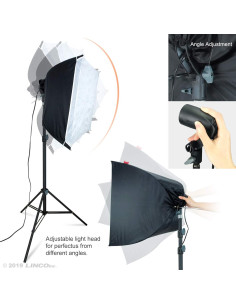 Kit de Iluminación Softbox LINCO AM206 2 Soportes 3.81 kg 2