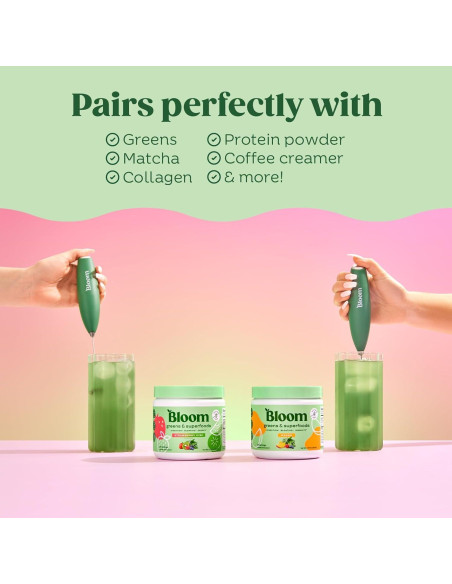 Batidor Eléctrico de Mano Bloom Nutrition, Acero Inoxidable, 150g