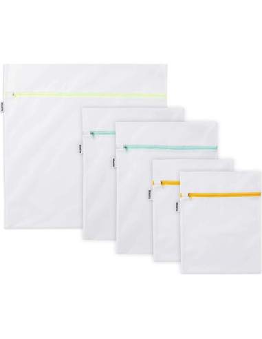 Bolsa de Lavandería de Malla Mamlyn - 5 Piezas (1 Grande, 2 Medianas, 2 Pequeñas)