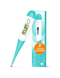 Termómetro Digital Boncare 10 Segundos Verde Azul - Oral y Rectal