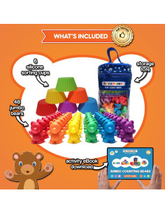 Osos de Conteo Jumbo Kids Korner - 48 Piezas para Preescolar 2