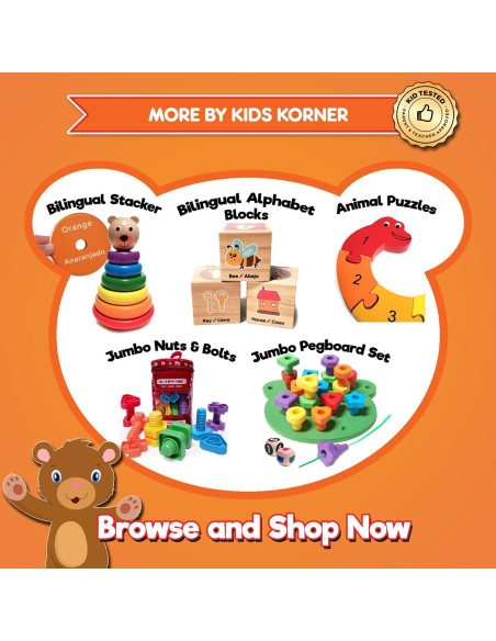 Osos de Conteo Jumbo Kids Korner - 48 Piezas para Preescolar