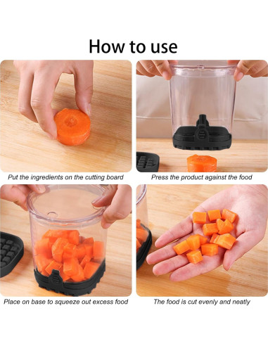 Taza Picadora de Verduras CEHNCEH - Acero Inoxidable - Negro