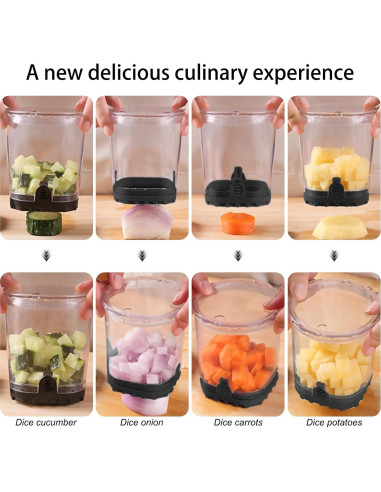 Taza Picadora de Verduras CEHNCEH - Acero Inoxidable - Negro