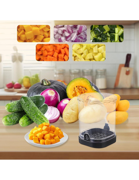 Taza Picadora de Verduras CEHNCEH - Acero Inoxidable - Negro Taza Picadora de Verduras CEHNCEH - Acero Inoxidable - Negro