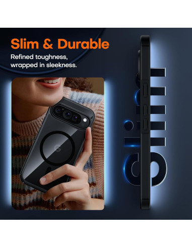 Funda TAURI para Google Pixel 9 Pro XL, Protección Militar, Negra