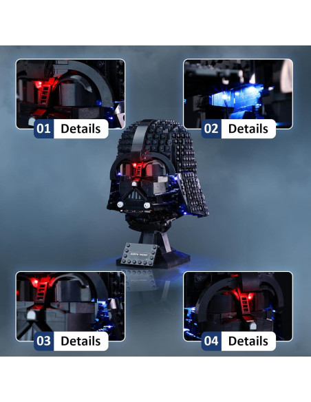 Kit de luces LED para casco Darth Vader Lego 75304