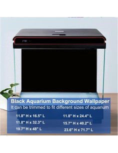 Fondo de Acuario Doble Cara ELEBOX PVC 30 x 42 cm Azul Negro 2