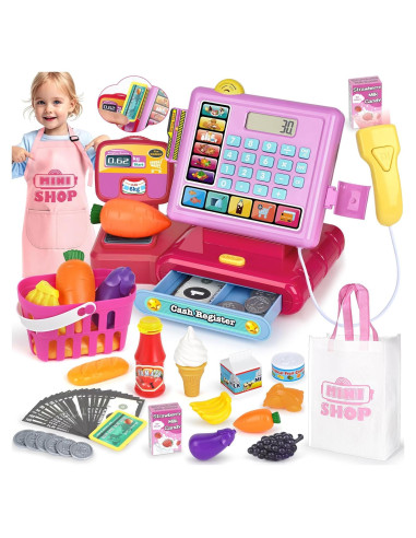 Caja Registradora Dreamon con Calculadora y Comida de Juguete