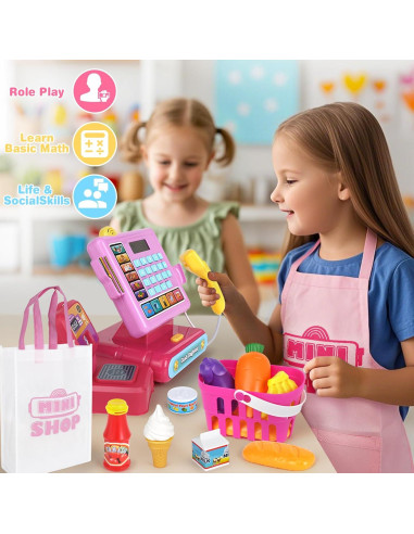 Caja Registradora Dreamon con Calculadora y Comida de Juguete