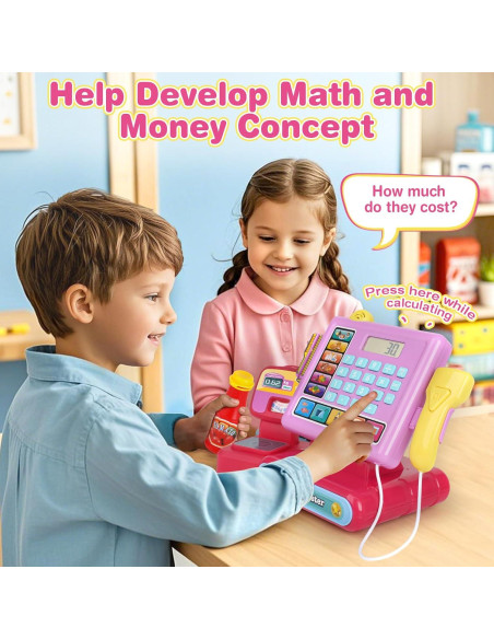 Caja Registradora Dreamon con Calculadora y Comida de Juguete