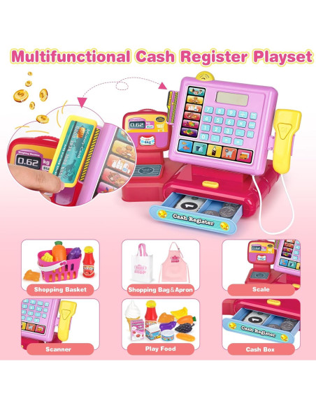 Caja Registradora Dreamon con Calculadora y Comida de Juguete