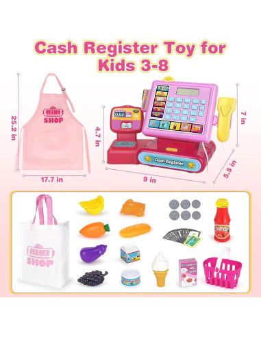 Caja Registradora Dreamon con Calculadora y Comida de Juguete