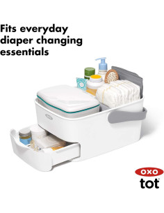 Cesta de Pañales OXO Tot con Cambiador Plegable 50.8x42cm 2