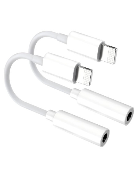 Adaptador de Audio Lightning a 3.5mm Untvie - 2 Paquete