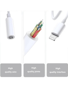 Adaptador de Audio Lightning a 3.5mm Untvie - 2 Paquete 2