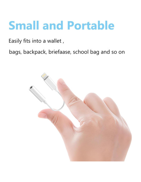 Adaptador de Audio Lightning a 3.5mm Untvie - 2 Paquete