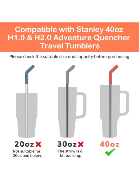 Pajitas Reutilizables Tomorotec 6PCS Acero Inoxidable 33cm Pajitas Reutilizables Tomorotec 6PCS Acero Inoxidable 33cm