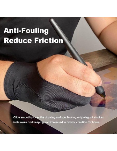 Guantes de Dibujo Digital Timebetter - Rechazo de Palma, S, Paquete de 2 Guantes de Dibujo Digital Timebetter - Rechazo de Palma, S, Paquete de 2