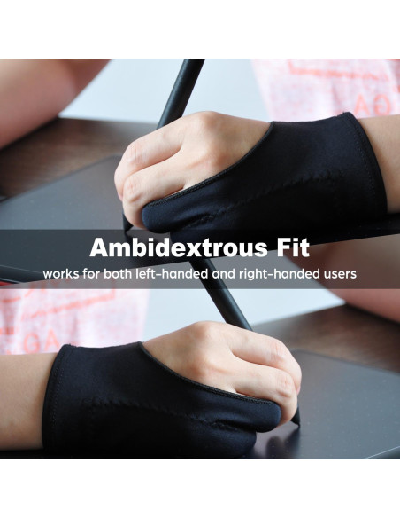 Guantes de Dibujo Digital Timebetter - Rechazo de Palma, S, Paquete de 2 Guantes de Dibujo Digital Timebetter - Rechazo de Palma, S, Paquete de 2