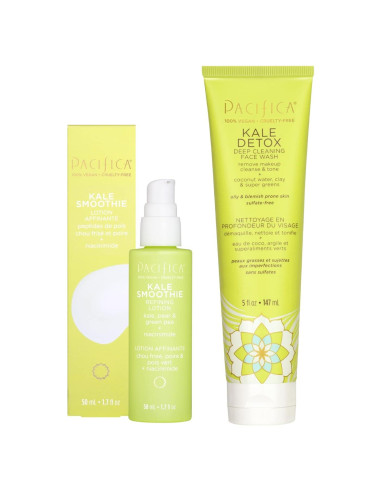 Dúo de Cuidado Facial Pacifica: Limpiador y Loción Kale Detox