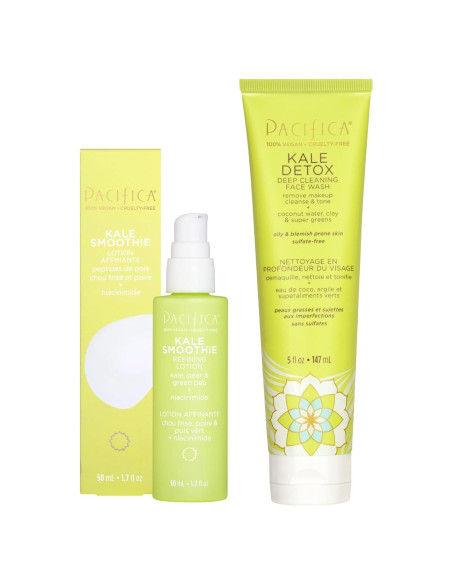 Dúo de Cuidado Facial Pacifica: Limpiador y Loción Kale Detox