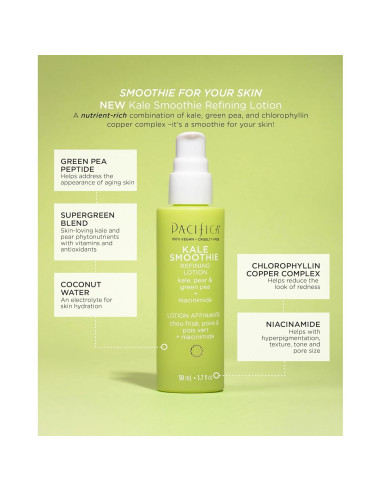 Dúo de Cuidado Facial Pacifica: Limpiador y Loción Kale Detox