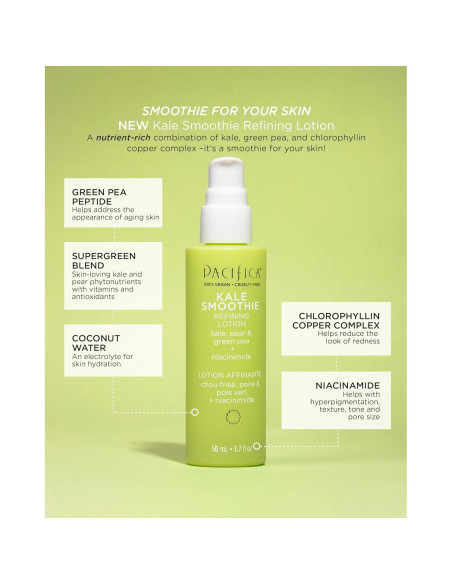 Dúo de Cuidado Facial Pacifica: Limpiador y Loción Kale Detox