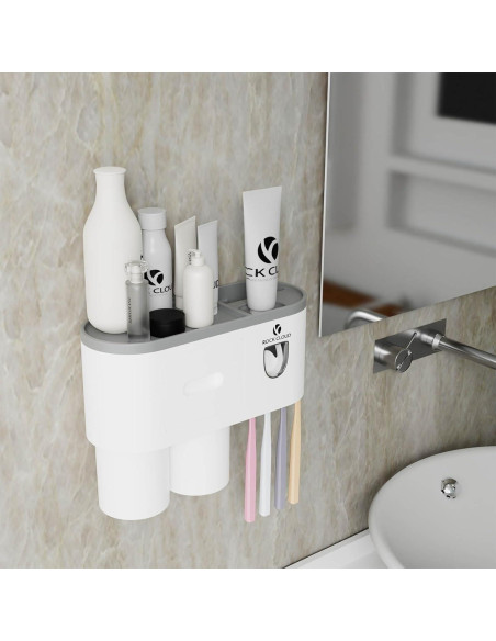 Soporte de Cepillos de Dientes ROCK CLOUD con Dispensador Automático Soporte de Cepillos de Dientes ROCK CLOUD con Dispensador Automático