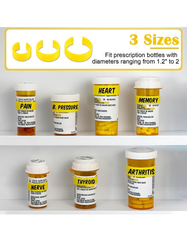 18 Clips para Botellas de Medicamentos DOAGEAS - Etiquetado Fácil