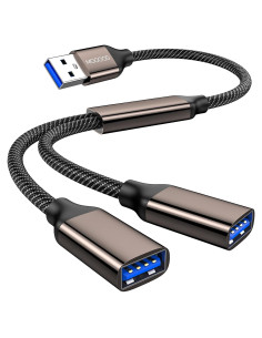 Divisor USB 3.0 MOGOOD 1 en 2 Salidas Doble Puerto 25.4 cm