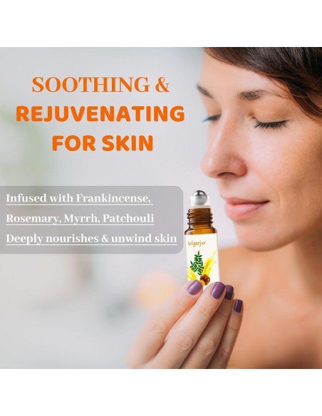 3 PCS Aceites Esenciales Roll On Incienso, Pachulí, Mirra 9.86 ml