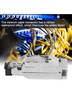 Conector RJ45 Cat 5e Hyuduo Metálico a Prueba de Agua 4 Pines 2