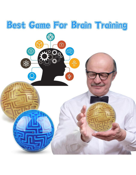 Juego de 2 Bolas Laberinto 3D Hymaz - Desafíos Mágicos