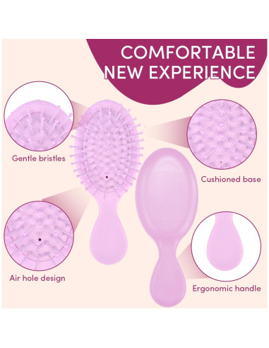 Paquete de 15 Mini Cepillos Desenredantes YOJOR para Cabello