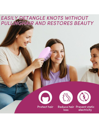 Paquete de 15 Mini Cepillos Desenredantes YOJOR para Cabello