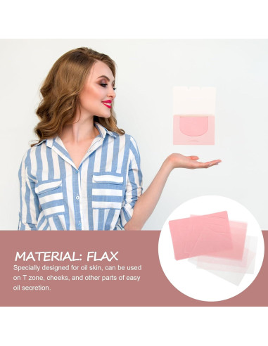 300 Hojas Absorbentes de Aceite Facial FRCOLOR - Papel Ultra Delgado