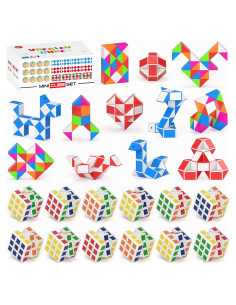 Set de 24 Mini Cubos Rompecabezas Vdealen para Niños