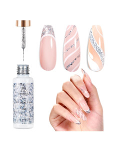 Esmalte en Gel Brillo Plateado Beetles 7ml - Ecológico y Fácil Aplicación