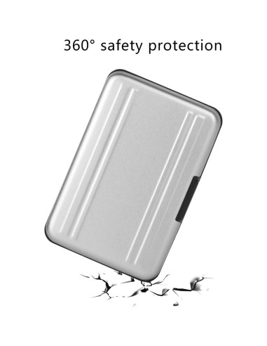Caja de Aluminio para Tarjetas de Memoria Qkenvo SDH-01 Plata