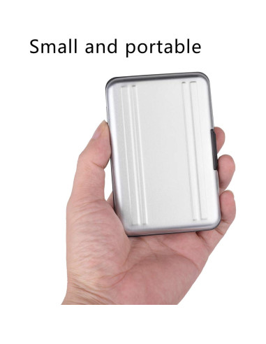 Caja de Aluminio para Tarjetas de Memoria Qkenvo SDH-01 Plata