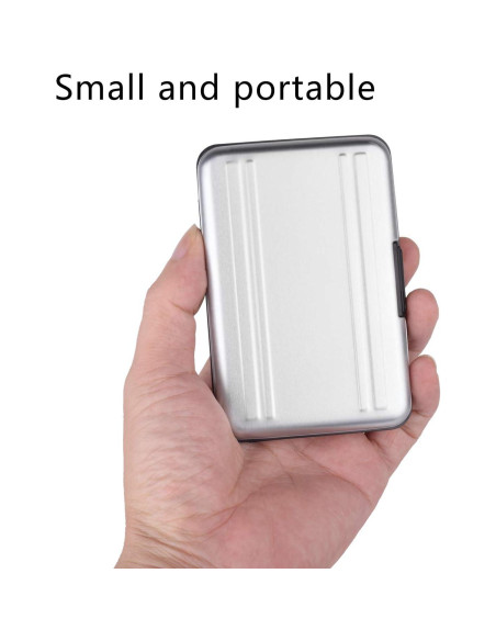Caja de Aluminio para Tarjetas de Memoria Qkenvo SDH-01 Plata