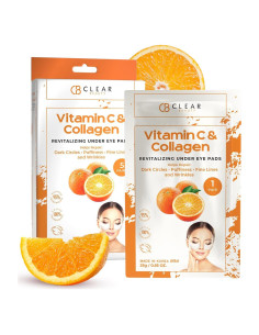 Parches para Ojos Clair Beauty con Vitamina C y Colágeno - 5 Pares