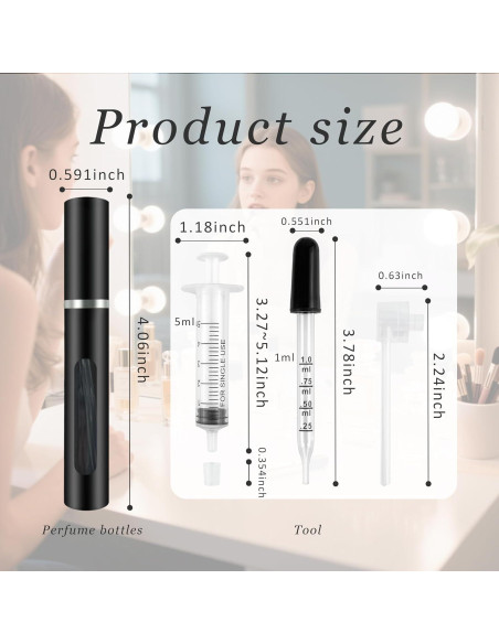 2 Botellas Atomizadoras de Perfume Recargables Kewjug 5ml
