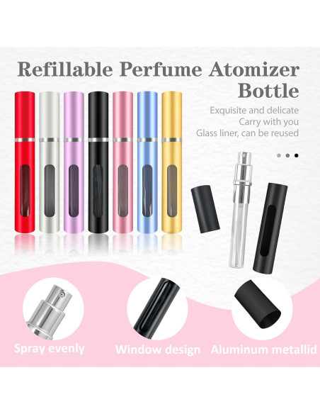 2 Botellas Atomizadoras de Perfume Recargables Kewjug 5ml