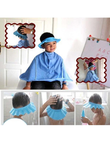 Gorro de Ducha para Bebé LLFS Ajustable Azul 0-6 Años