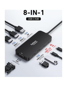 Adaptador USB C Selore Dual HDMI 4K para 3 Monitores 2