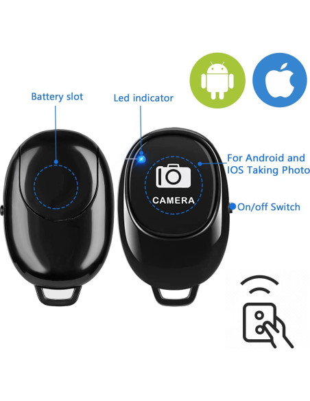 Control Remoto Inalámbrico para Cámara de Teléfono EszkozTA - 2 Paquete