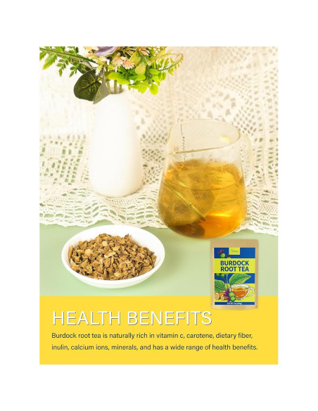 Té de Raíz de Bardana TeeLux 198g Natural Sin Cafeína Té de Raíz de Bardana TeeLux 198g Natural Sin Cafeína