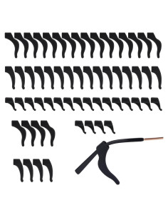 30 Pares de Agarraderas de Gafas de Silicona Antideslizantes